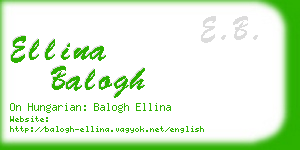 ellina balogh business card